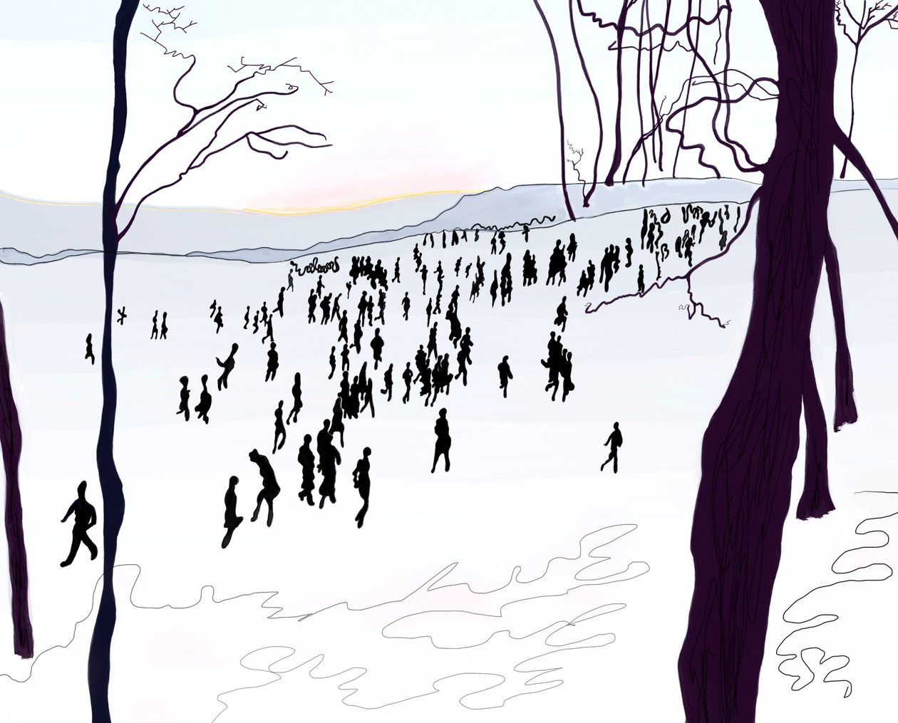 Prospect Park, Winter by Evan Sklar