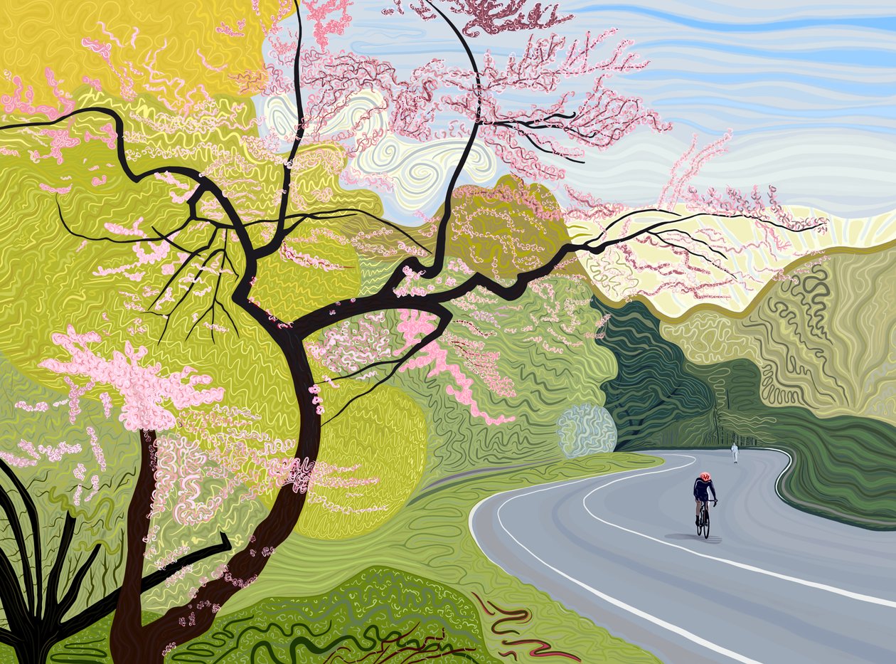 Spring Cyclist in Prospect Park by Evan Sklar