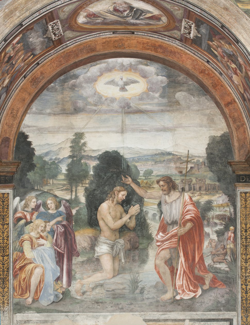 The Baptism of Christ by Evangelista and Arcimboldi Luini