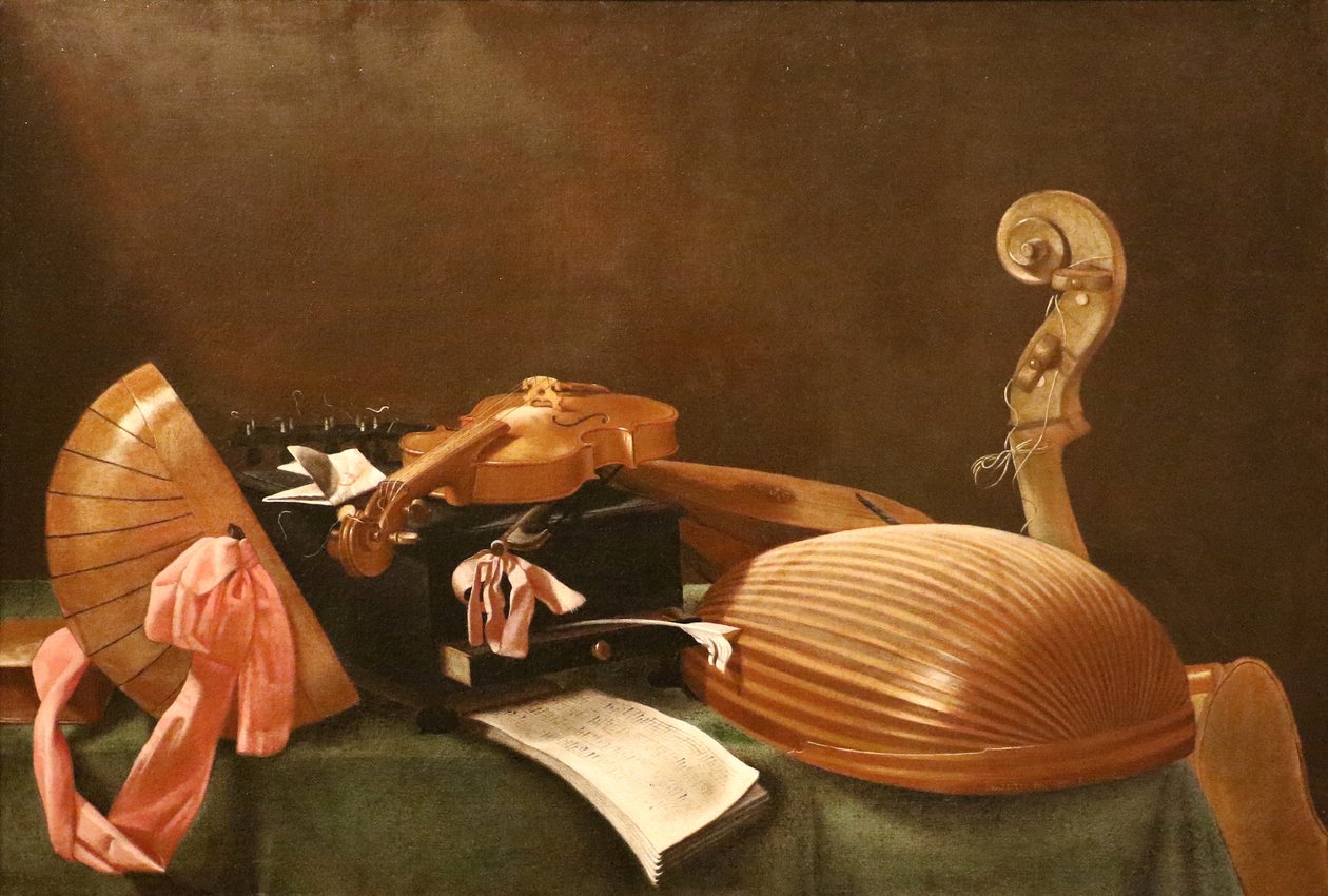 Musical Instruments by Evaristo Baschenis: Fine art print