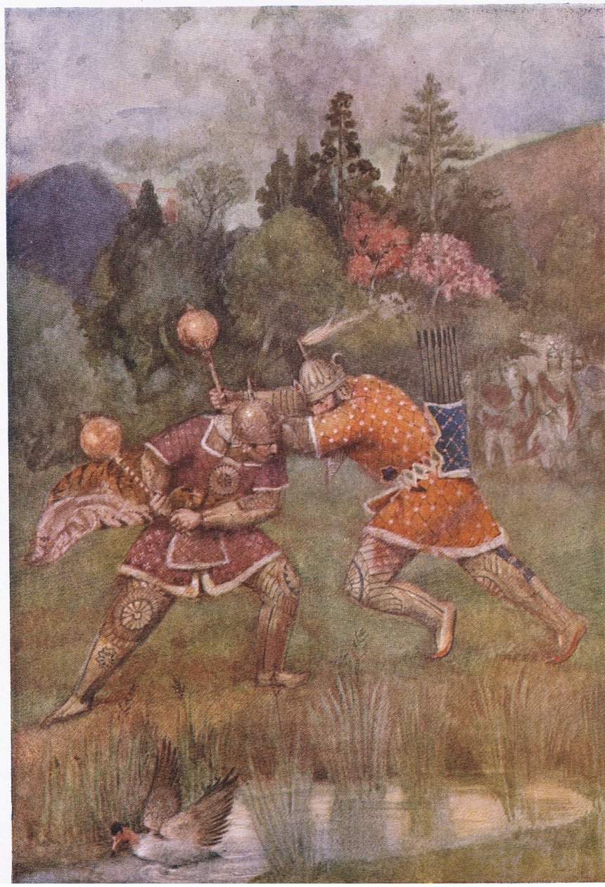 Bhima hurled his mace with fury by Evelyn Paul