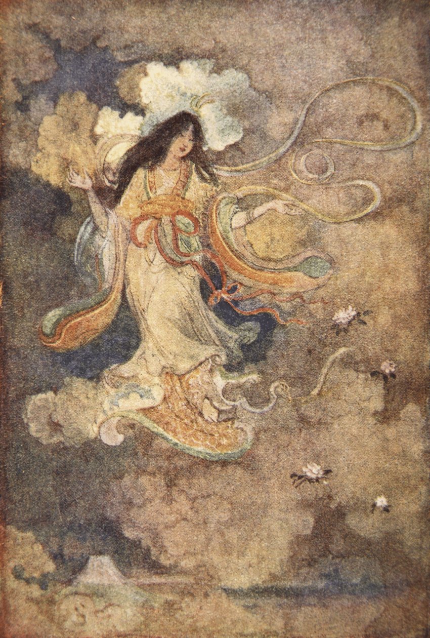 Sengen, the Goddess of Mount Fuji, illustration from 