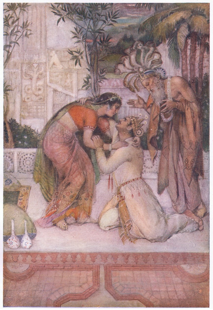 The meeting of Kuvalayaswa and Madalasa by Evelyn Paul