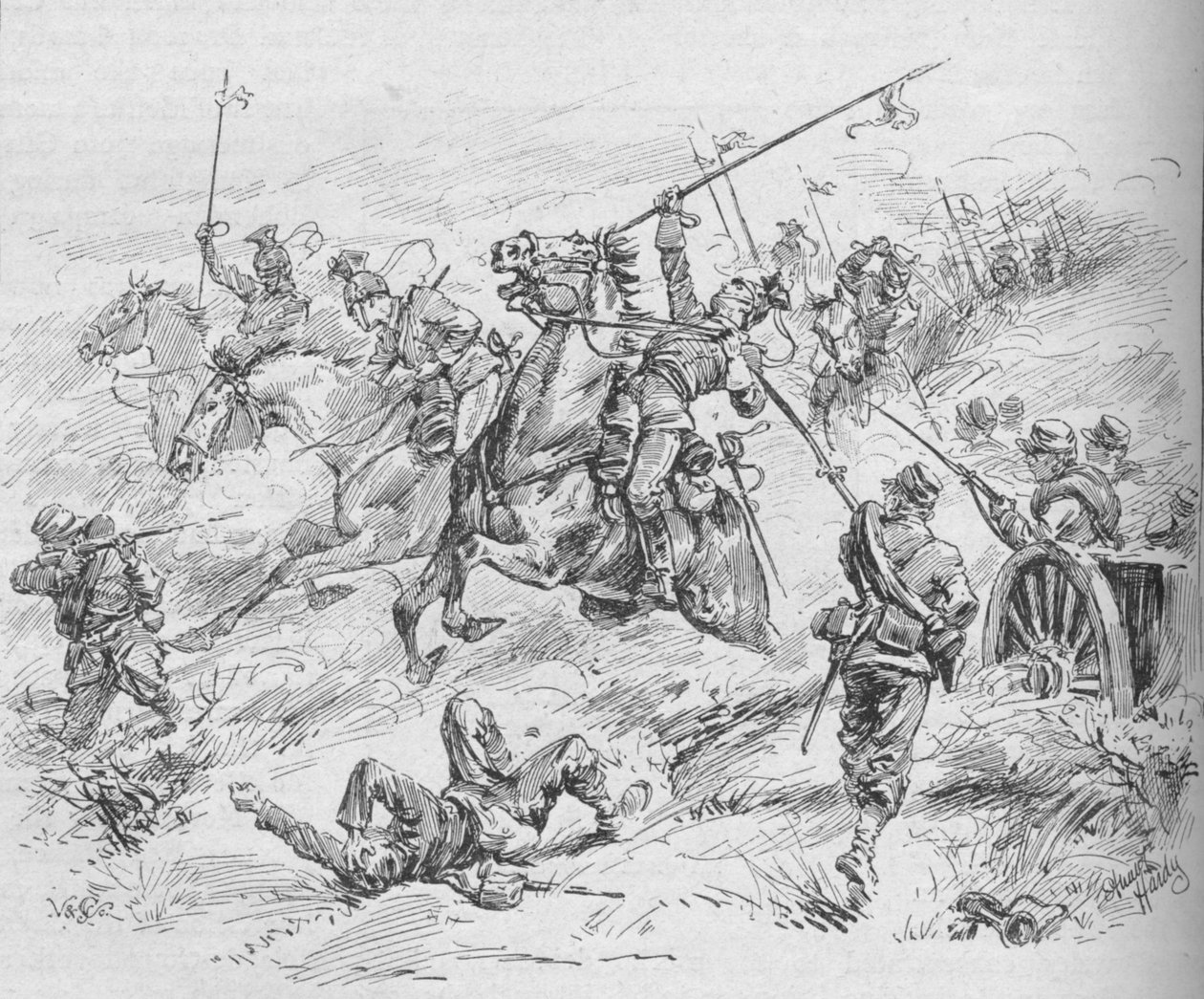 Charge of the 16th Uhlans by Evelyn Stuart Hardy