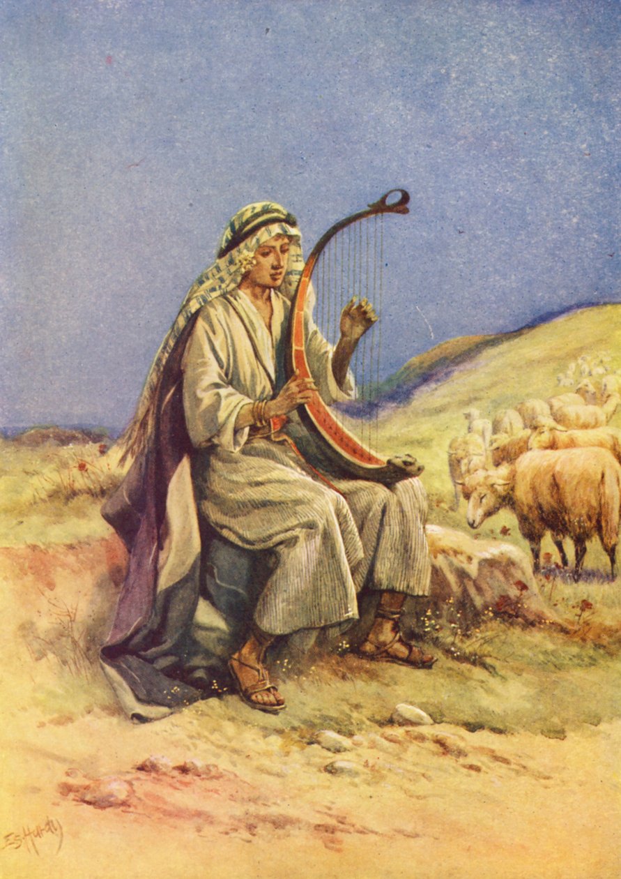 David Playing His Harp by Evelyn Stuart Hardy