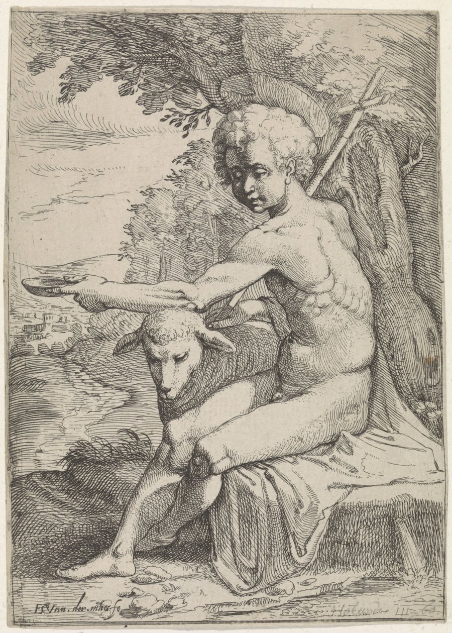 John the Baptist in the Wilderness by Everard Crynsz. van der Maes