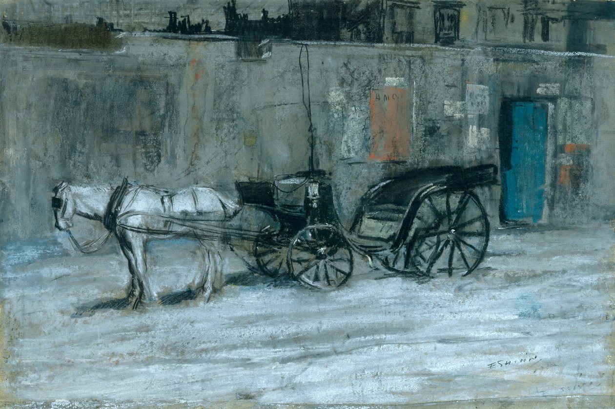 Paris, Horse and Carriage by Everett Shinn