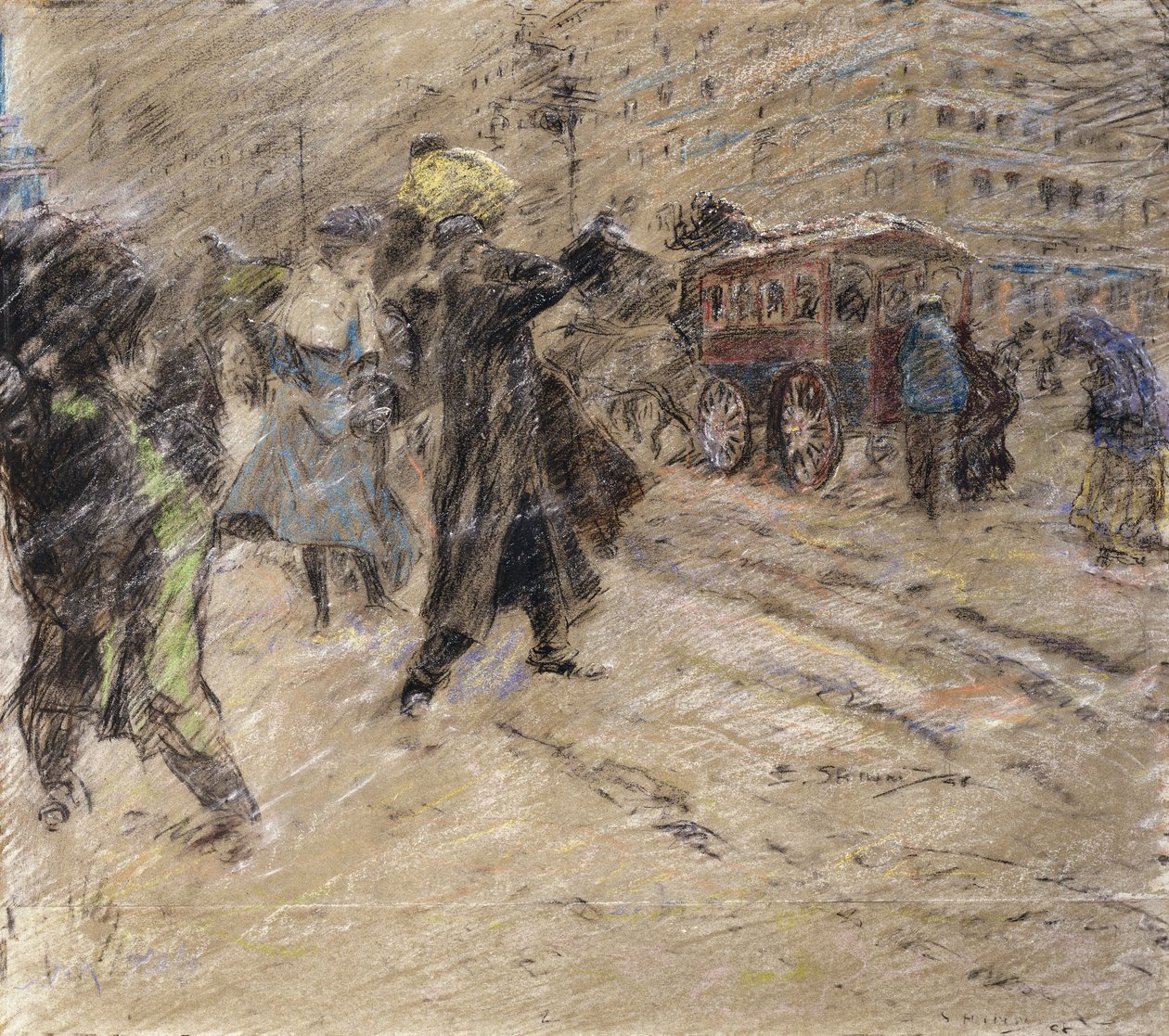 Snow Storm, Madison Square, New York by Everett Shinn