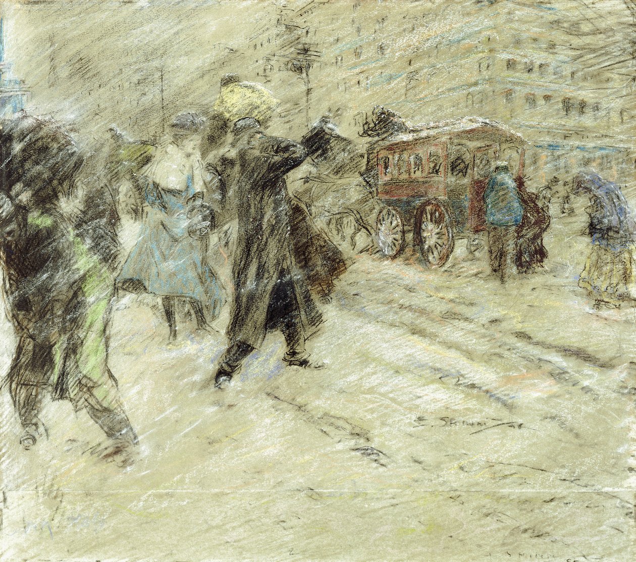 Snow Storm, Madison Square, New York by Everett Shinn