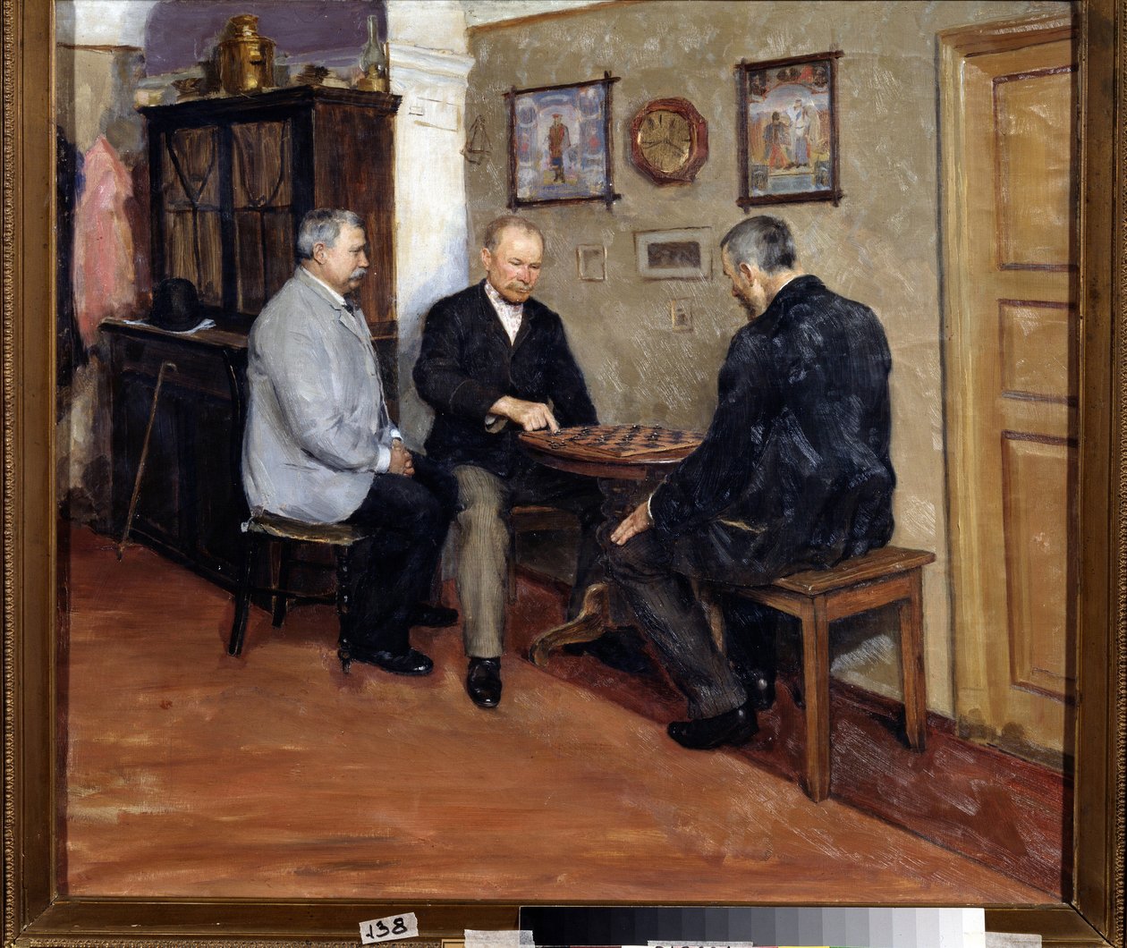 The Draughts Players by Evgeniy Iosipovich Bukovetsky