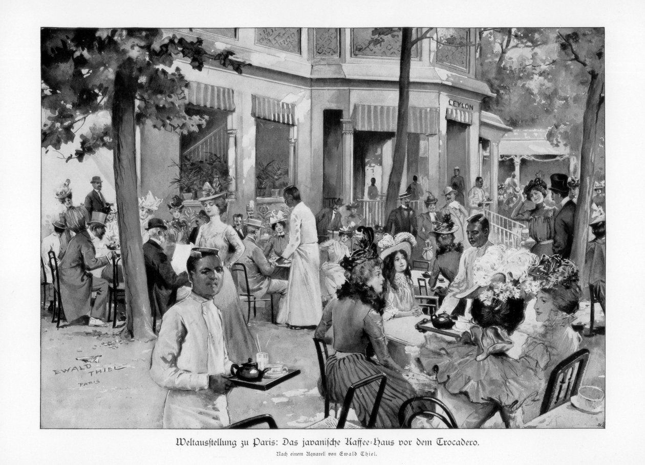 Javanese coffee house, Trocadero, Paris World Exposition by Ewald Thiel