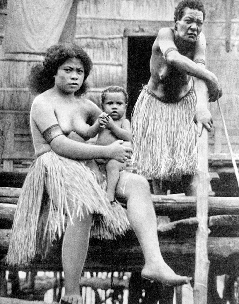 A Mother and Her Child, Papua, New Guinea, 1936 by Ewing Galloway