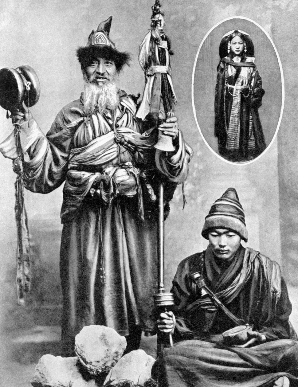 Tibetan Priests, 1936 by Ewing Galloway