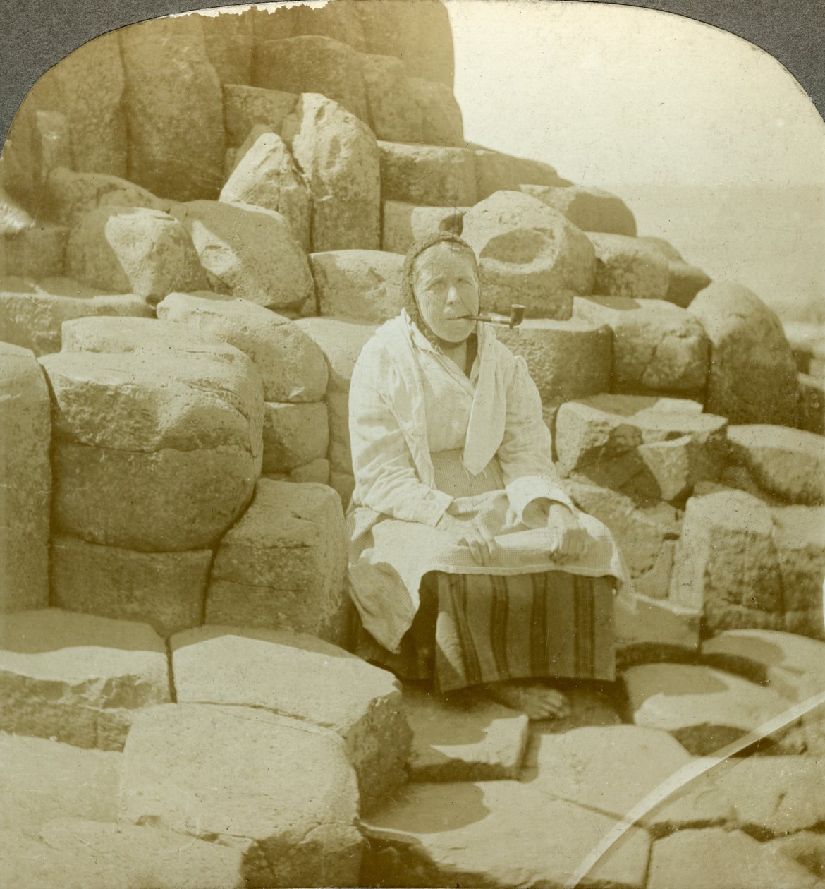 In the Wishing Chair, Giants Causeway, Antrim, Northern Ireland by Excelsior Stereoscopic Tours