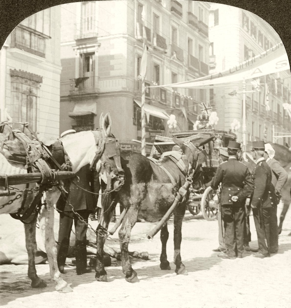 State Coach, Calle Mayor, Madrid by Excelsior Stereoscopic Tours