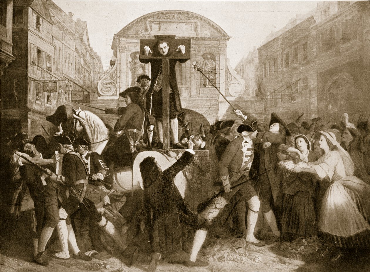 Daniel Defoe in the Pillory, 31st July 1703, Illustration from 