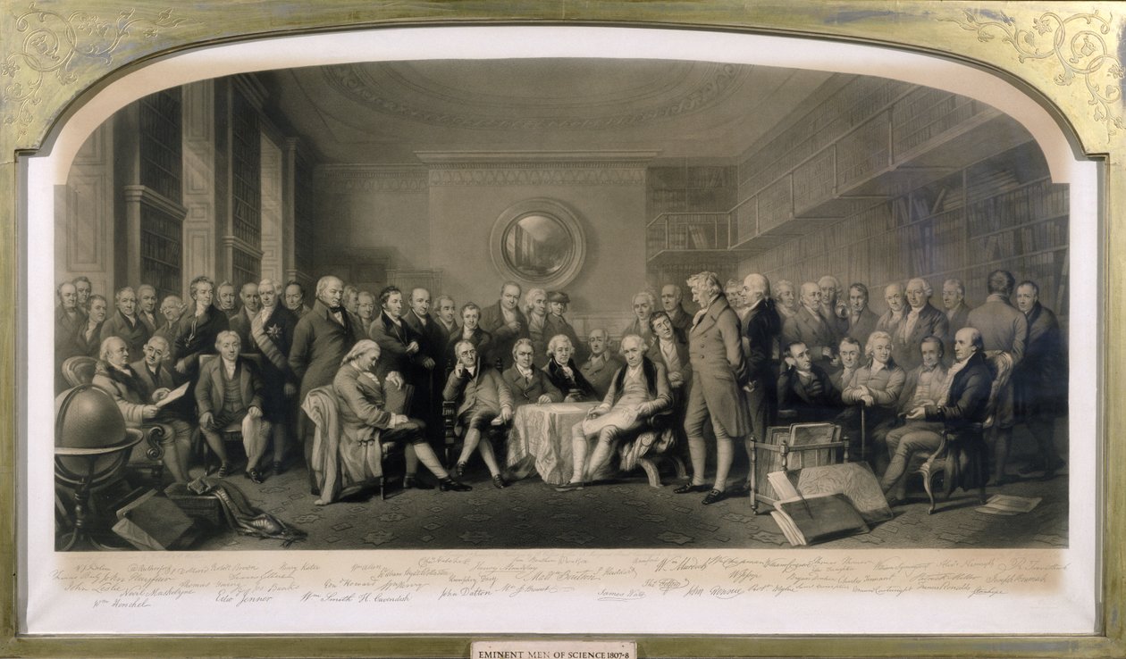 Eminent Men of Science, 1807-08, Assembled in the Library of the Royal Institution, 4th June 1862 by F and Walker, William Skill