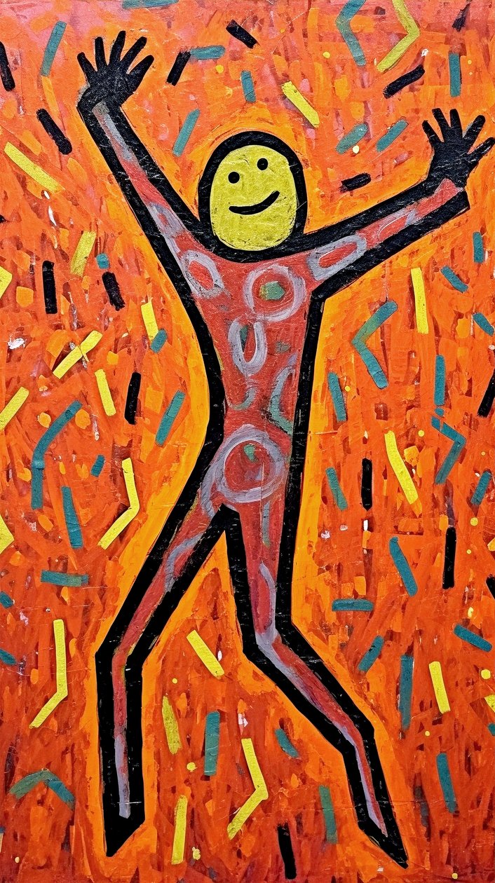 Naive figurative painting by F. Abderrahim