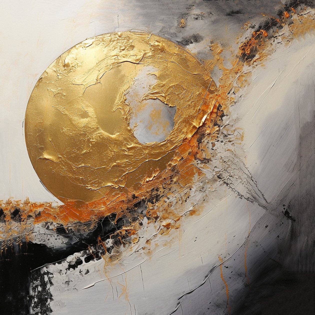 Silver & Golden Art Painting, Digital Fine Art Printing by F. Abderrahim