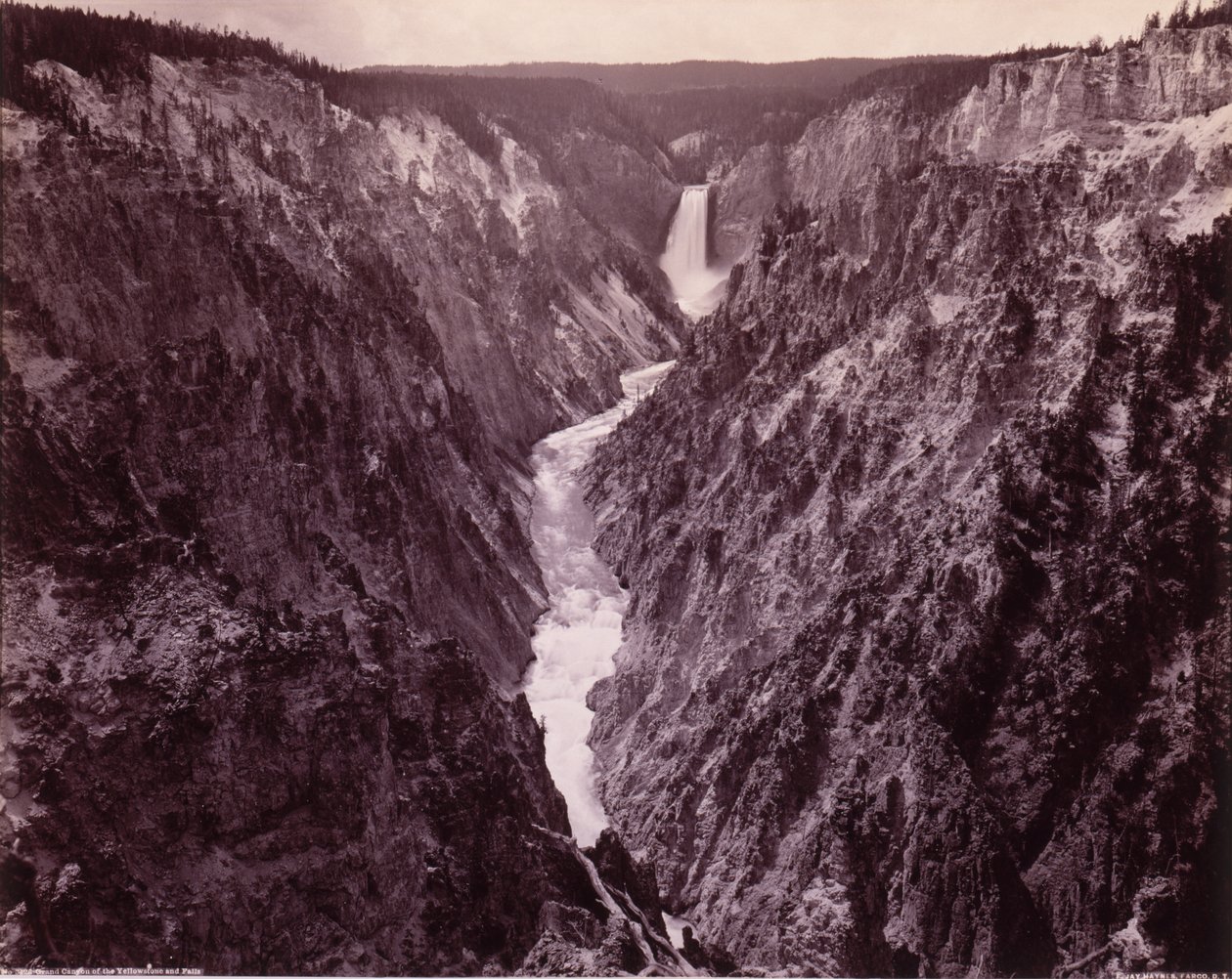 Grand Canyon of the Yellowstone and Falls by F. Jay Haynes
