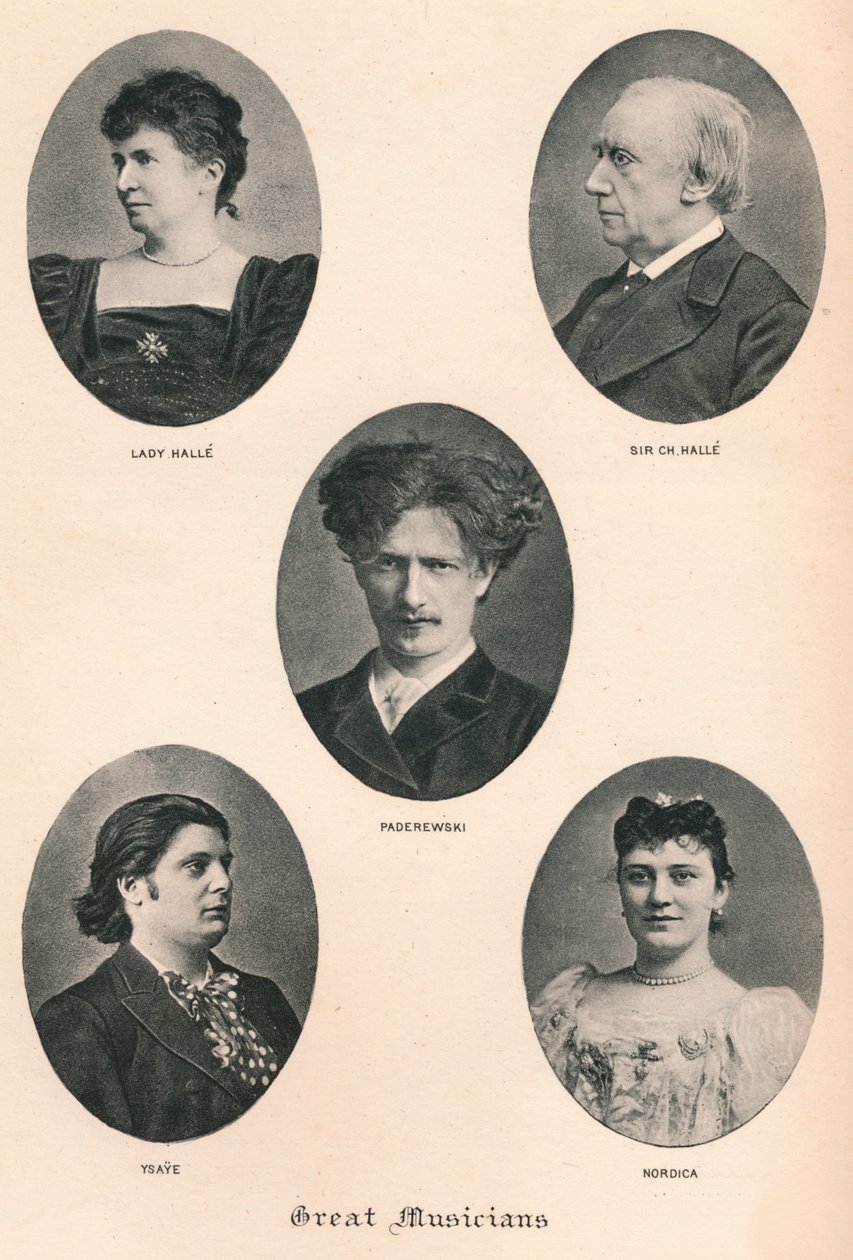 Great Musicians - Plate X., c1880, 1895 by F. Jenkins Heliog