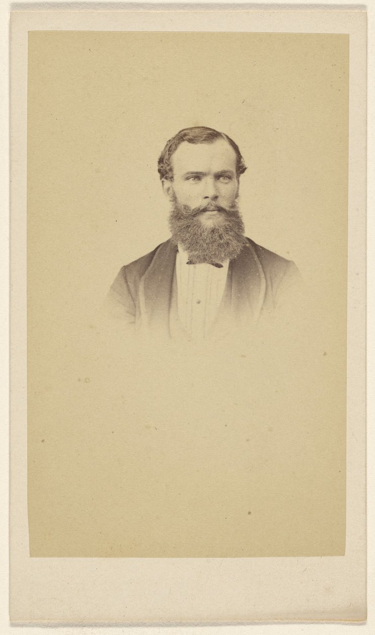 Unidentified Bearded Man in Vignette Style by F. Schwarzschild