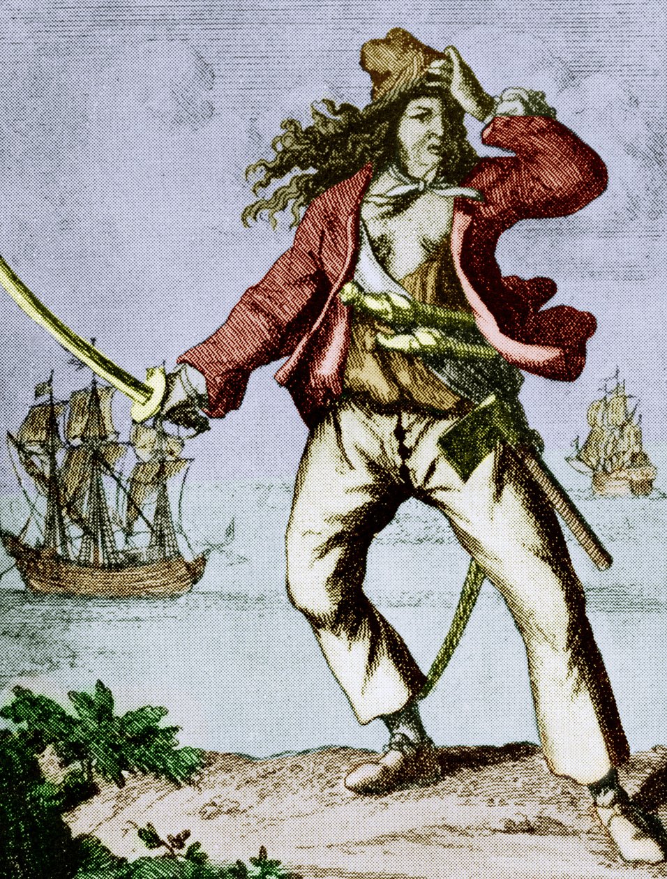 Mary Read (1690-1720) english woman pirate by F. Wentworth