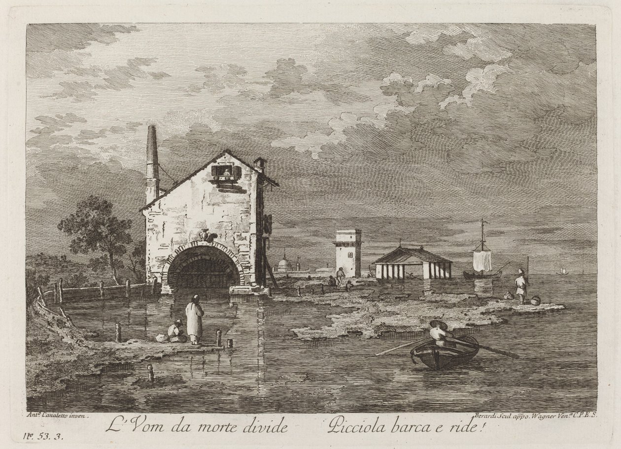 Man Divided by Death by Fabio Berardi after Canaletto