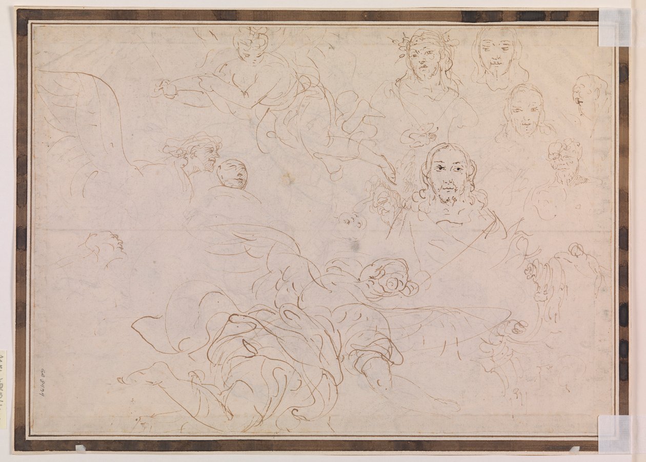 Studies for the Head of Christ and Angels by Fabio Canal