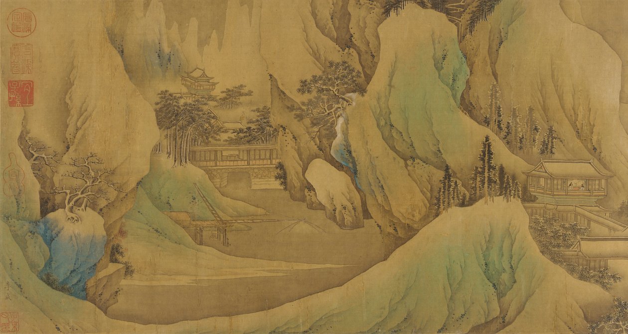 Traveling at Dawn in the Snowy Foothills, Qing dynasty, 17th century by Fan Qi