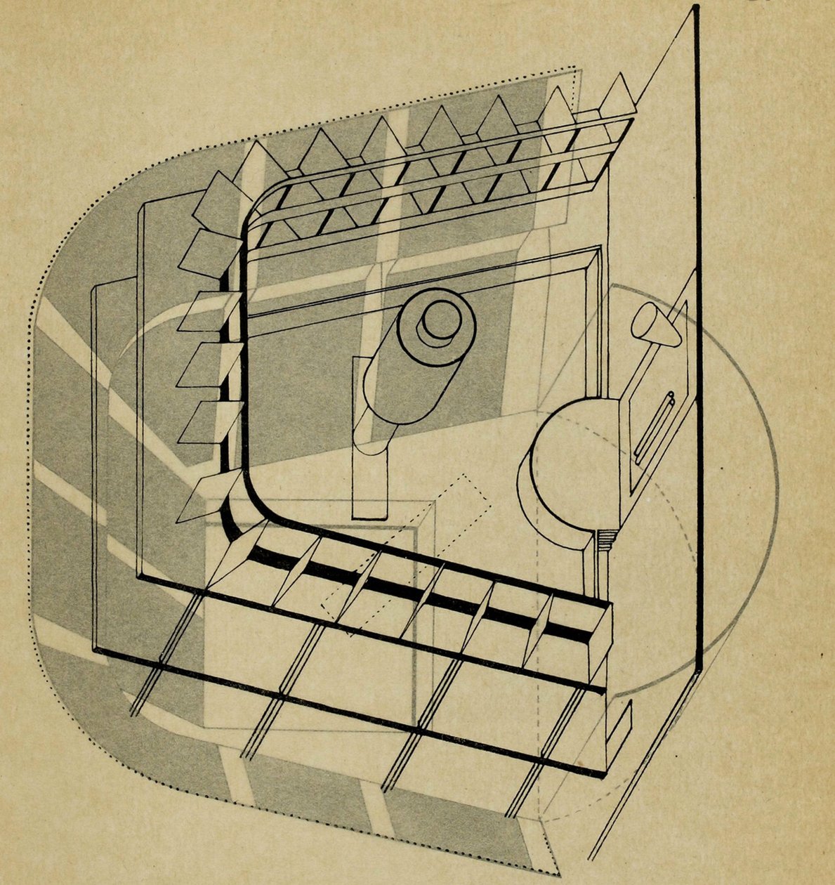 U-Theatre. From The Stage at the Bauhaus, 1925 by Farkas Molnar
