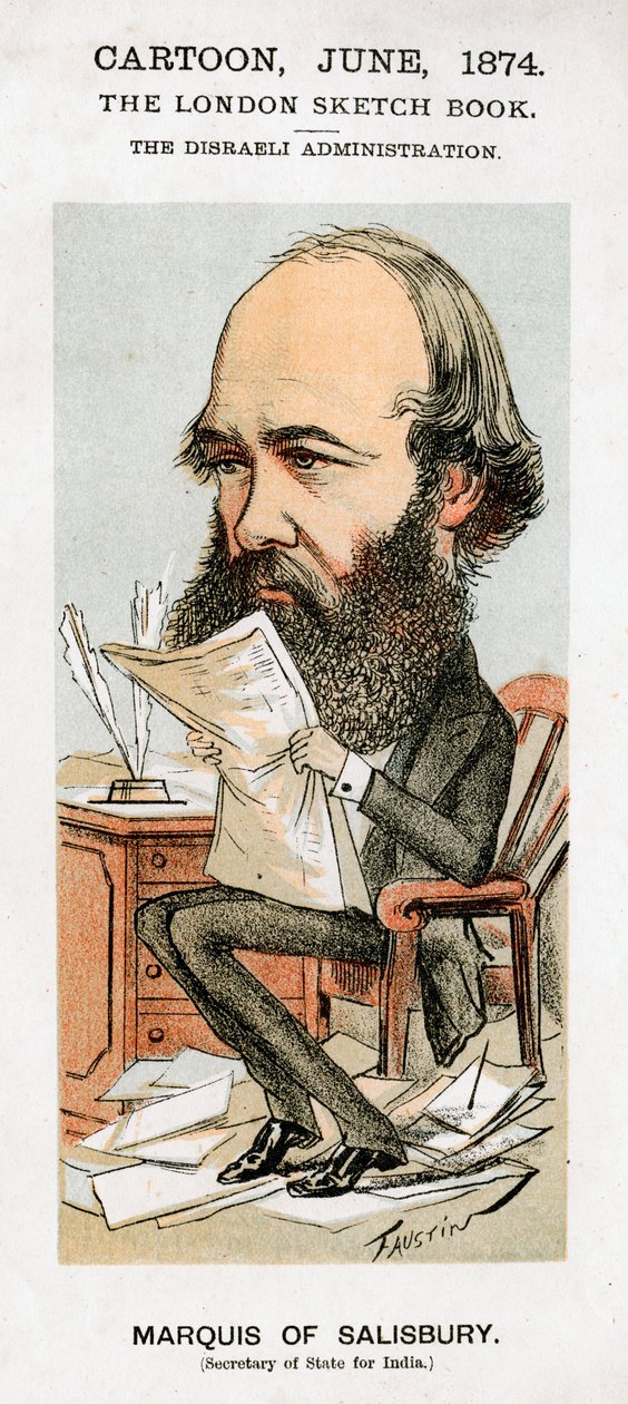 Robert Arthur Talbot Gascoyne-Cecil, 3rd Marquess of Salisbury, British Politician, 1874 by Faustin