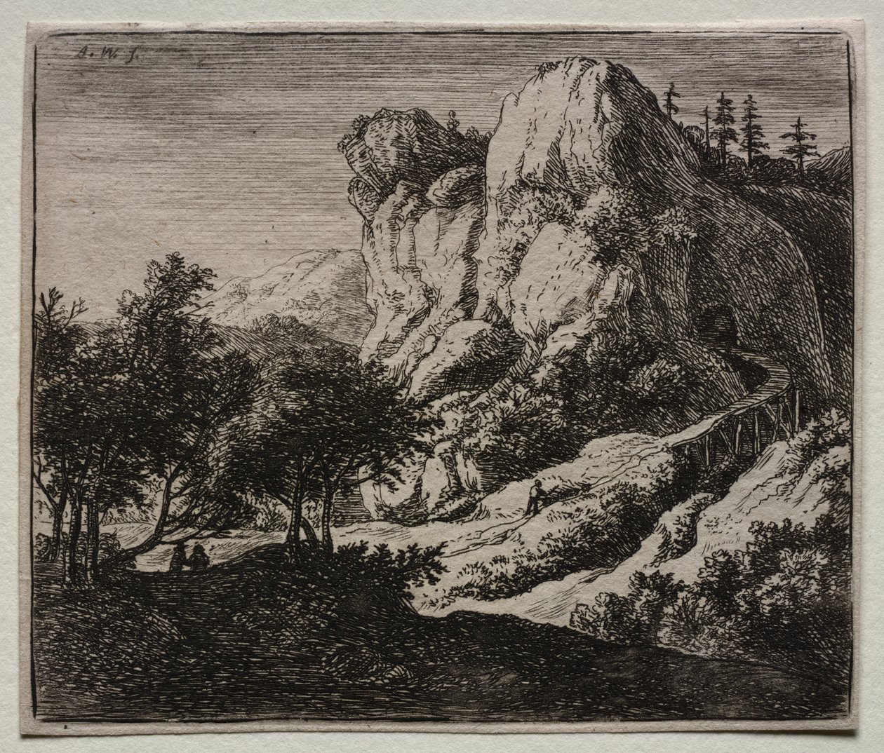 Four Landscapes: The Winding Wooden Bridge by Federico Barocci