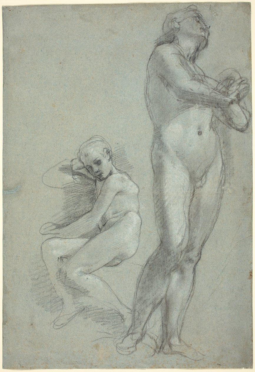 Two Nude Youths by Federico Barocci