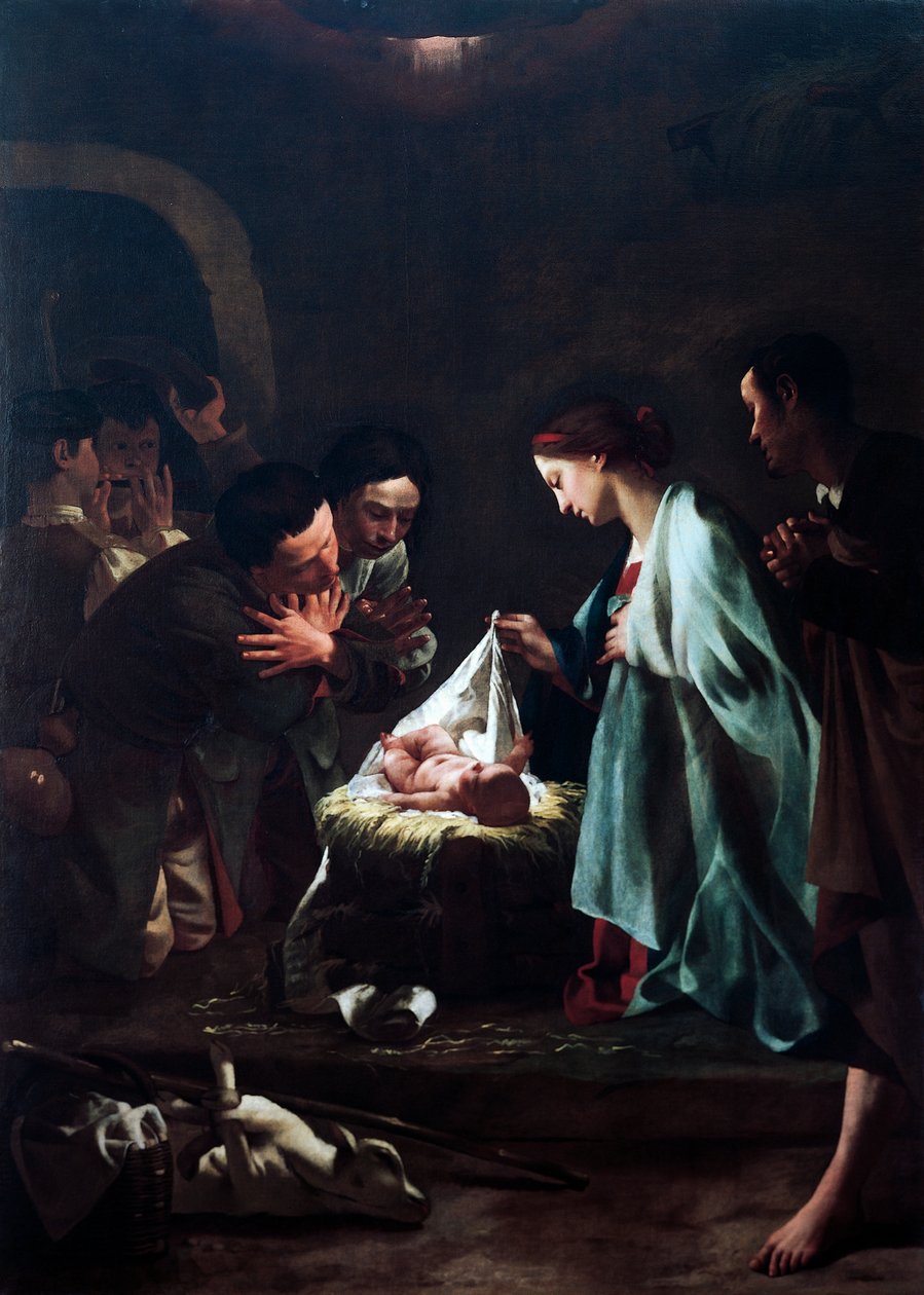 Adoration of shepherds by Federico Bencovich (detail) by Federico Bencovich