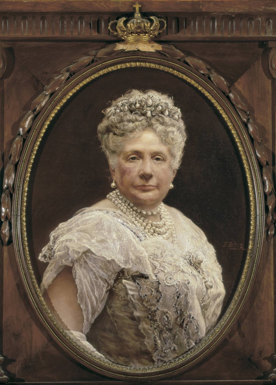Portrait of Isabella of Borbon, Infanta of Spain, daughter of Isabella II and sister of Alfonso XII by Federico Godoy y Castro