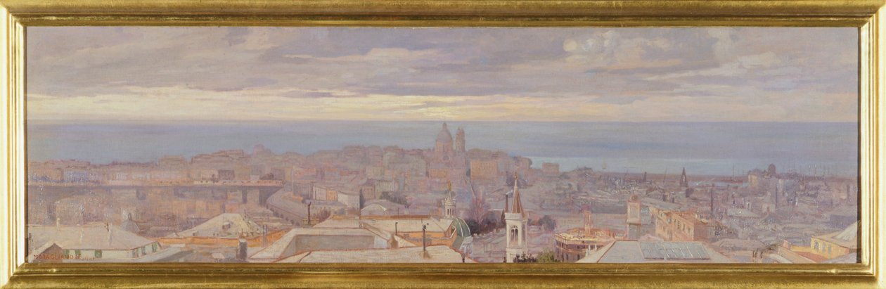 View of Genoa by Federico Maragliano