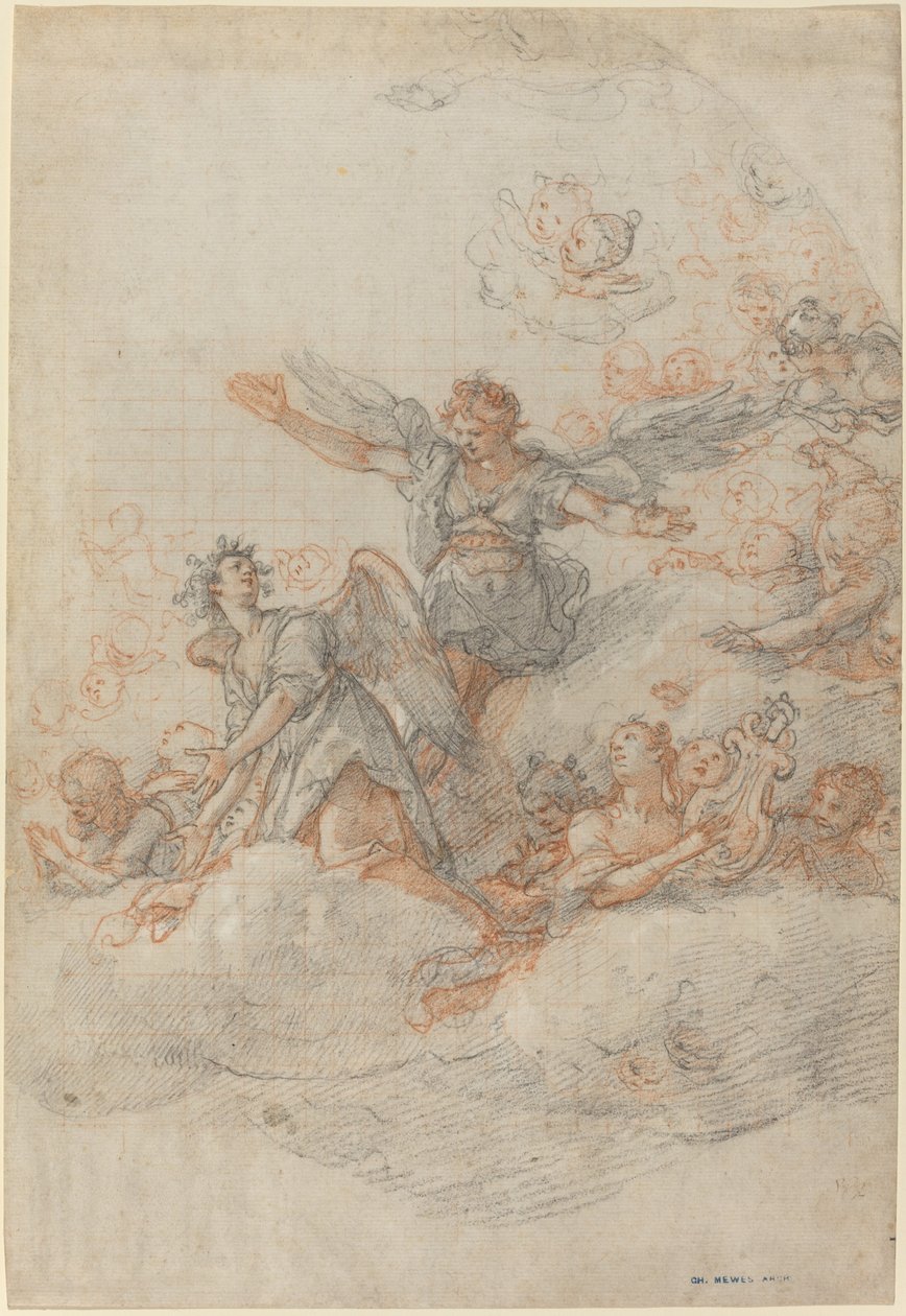 Angels and Putti in the Clouds by Federico Zuccaro
