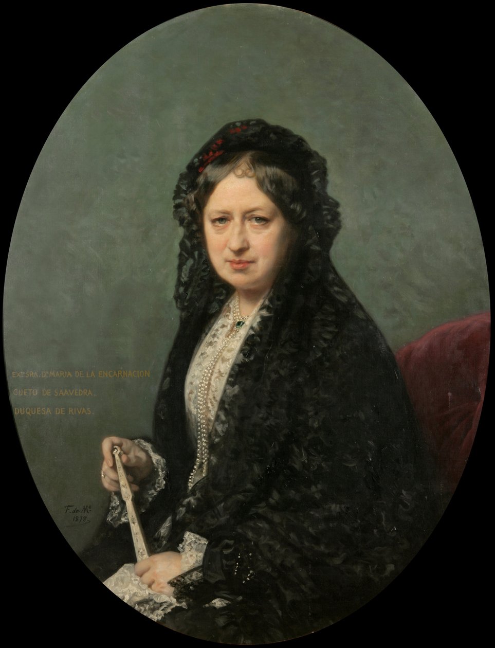 María Encarnación Cueto de Saavedra, Duchess of Rivas by Federico de Madrazo y Kuntz