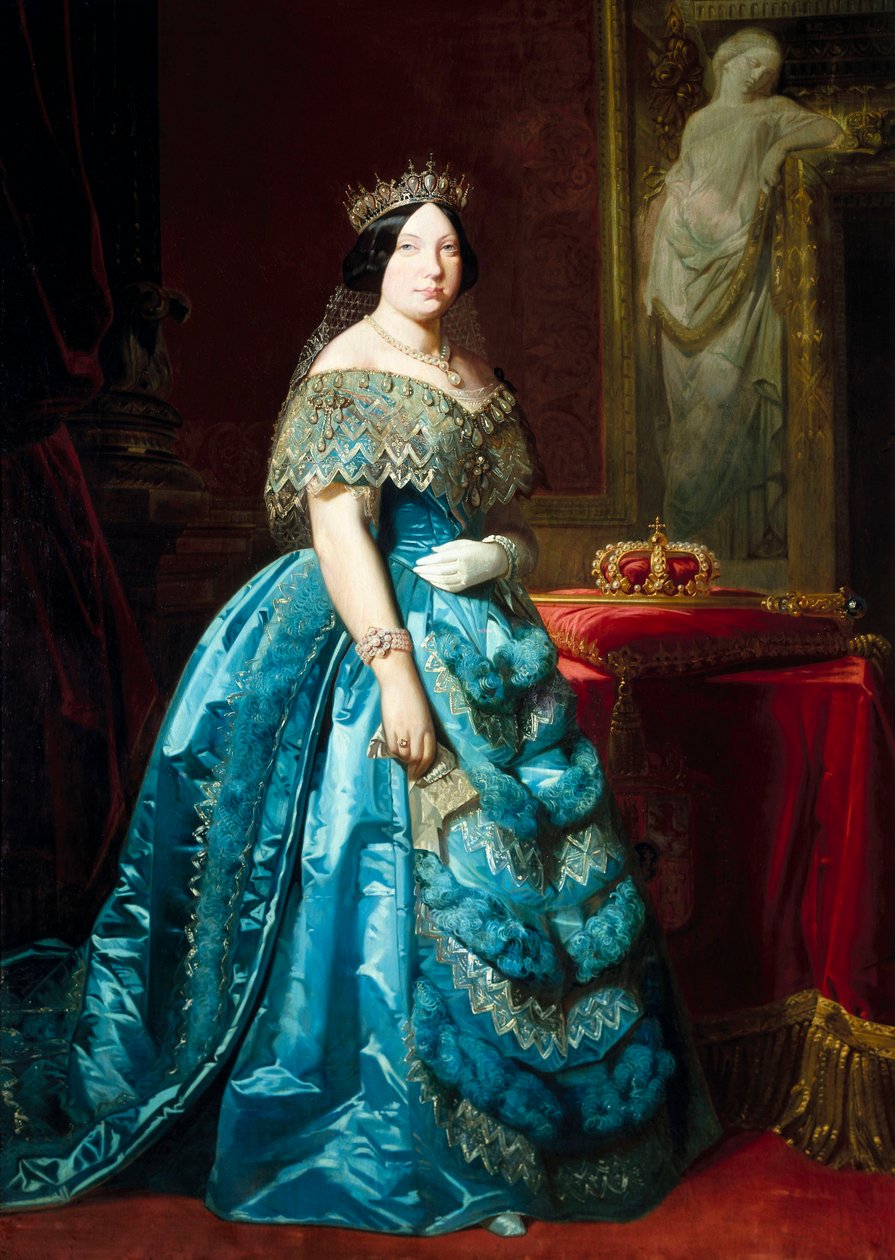 Portrait of Isabella II, Queen of Spain by Federico de Madrazo y Kuntz