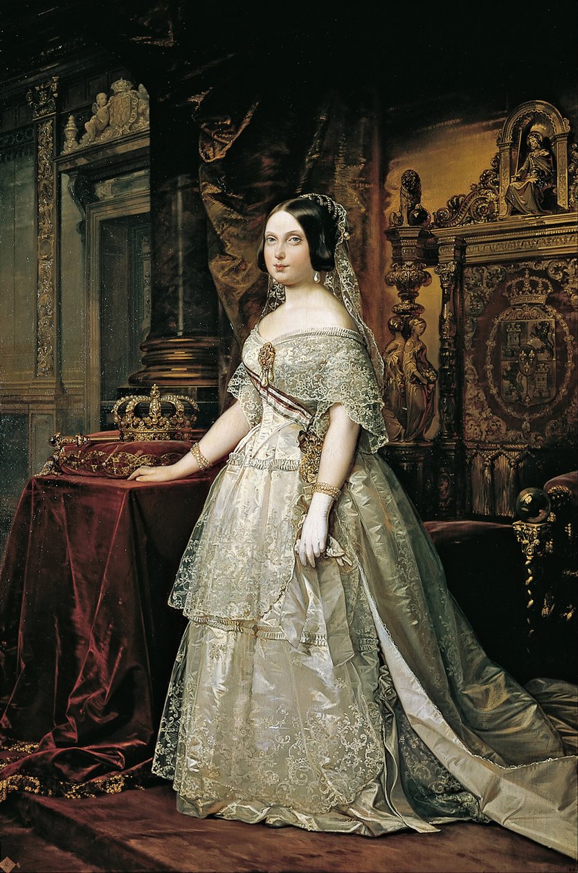 Portrait of Isabella II of Spain by Federico de Madrazo y Kuntz