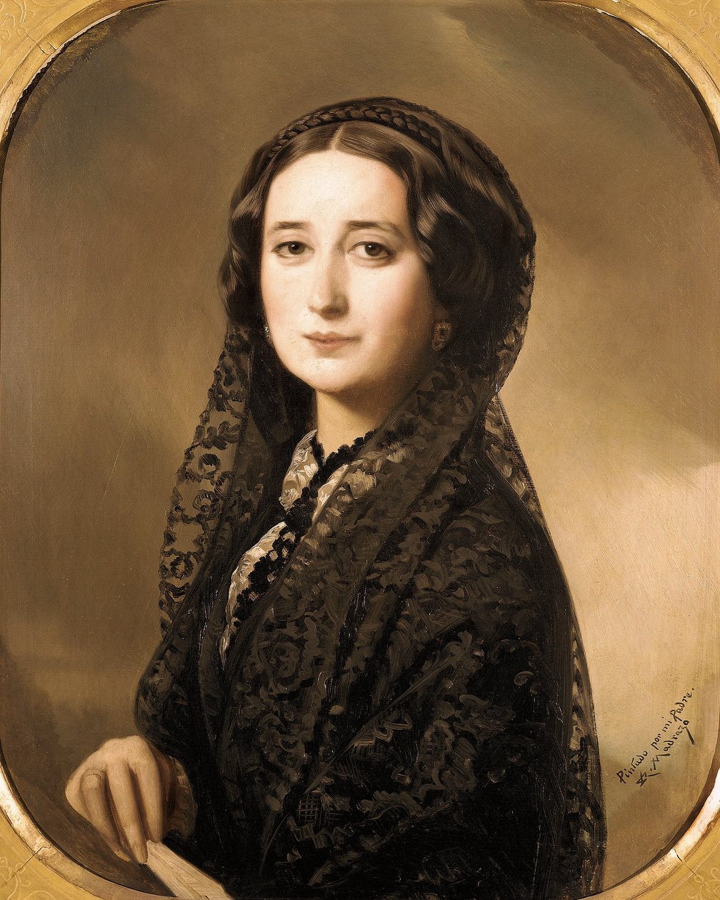 Portrait of Spanish Poet Carolina Coronado by Federico de Madrazo y Kuntz