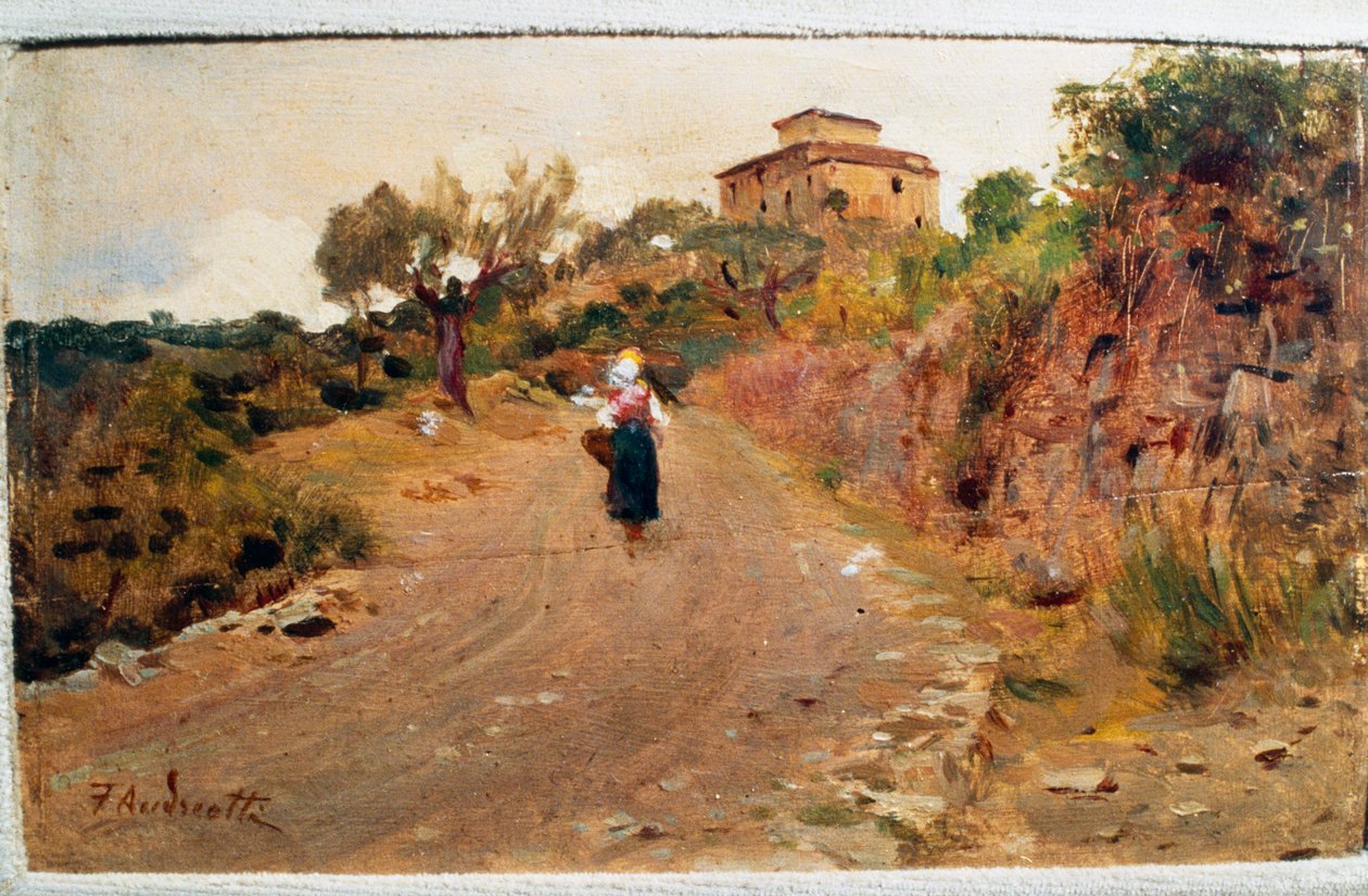 Farmer on the street, ca 1900 by Federigo Andreotti