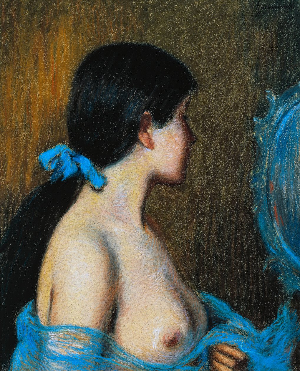 Young Woman at Mirror by Federigo Zandomeneghi