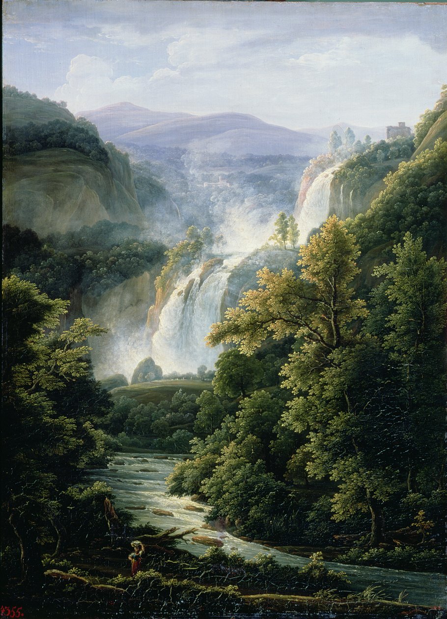 The Caduta delle Marmore Waterfall on the River Velino, 1819 by Fedor Mikhailovich Matveev