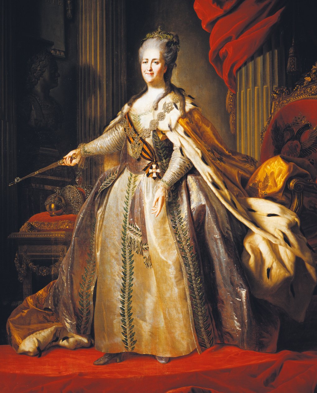 Portrait of Catherine II, also known as Catherine the Great by Fedor Stepanovich Rokotov