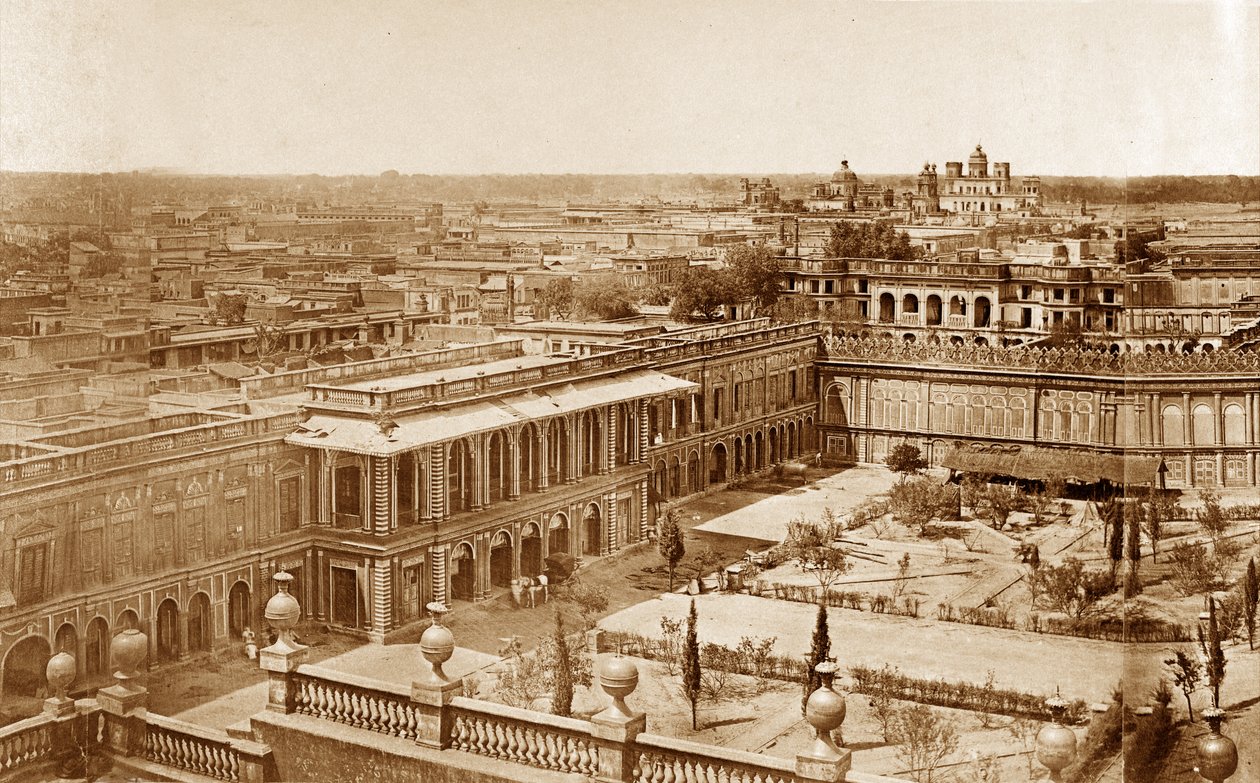 Panoramic View of the Courtyards of the Residency, Lucknow by Felice Beato