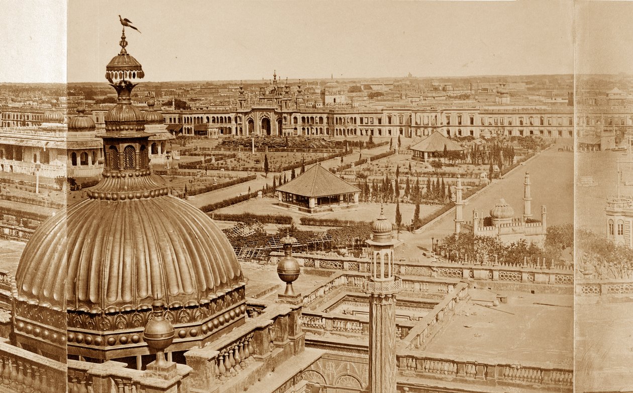 Panoramic View of the Courtyards of the Residency, Lucknow by Felice Beato
