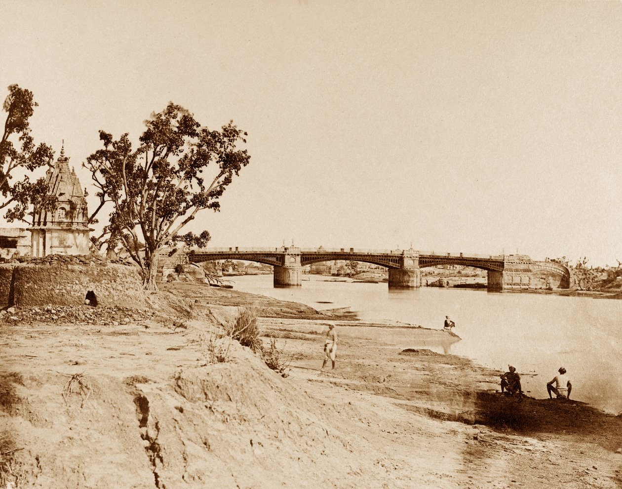The Iron Bridge, Lucknow by Felice Beato