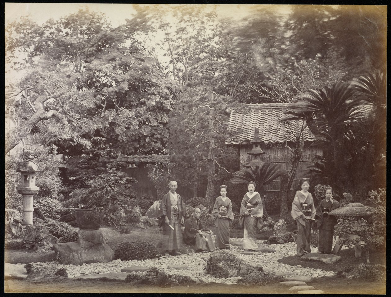 A Japanese Garden at Harra by Felice Beato